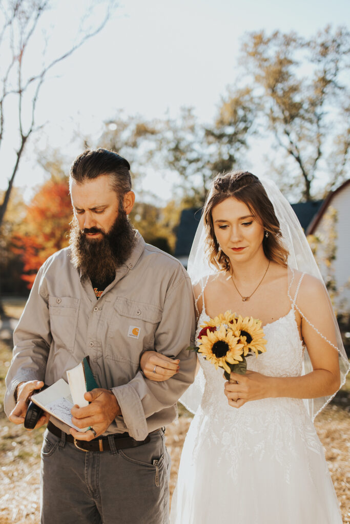 bride walking down the aisle with her father