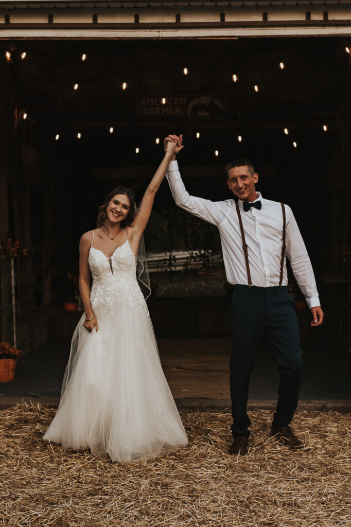 couple celebrate after ceremony
