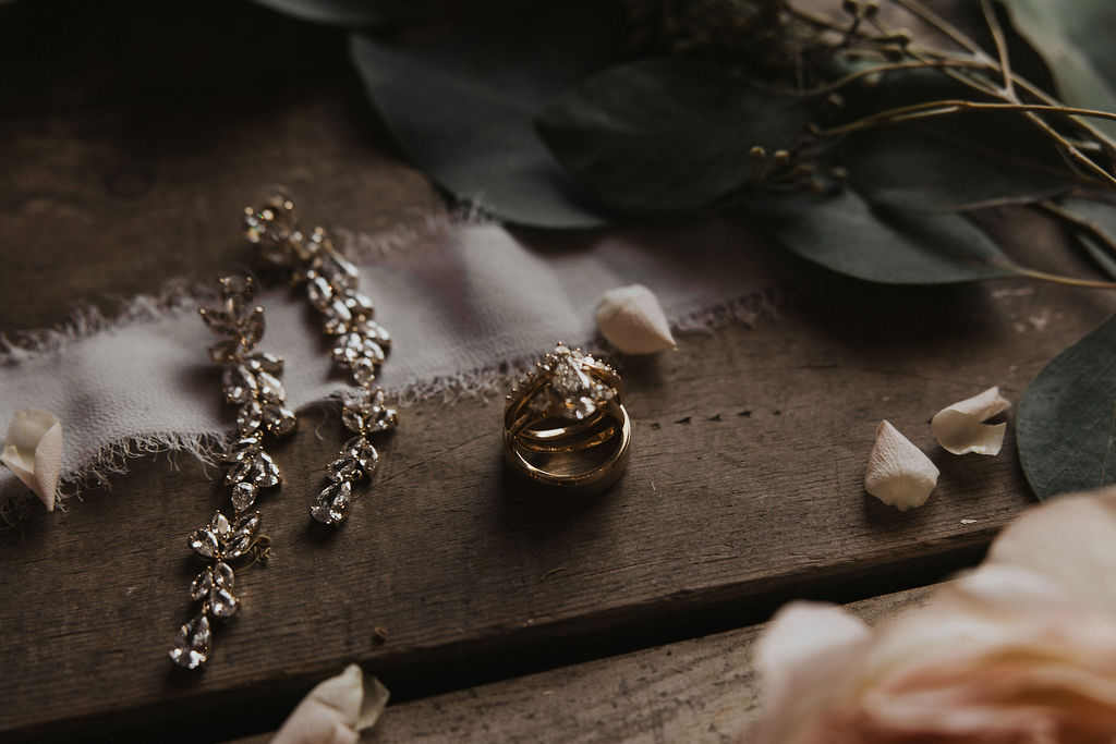 wedding accessory details and rings