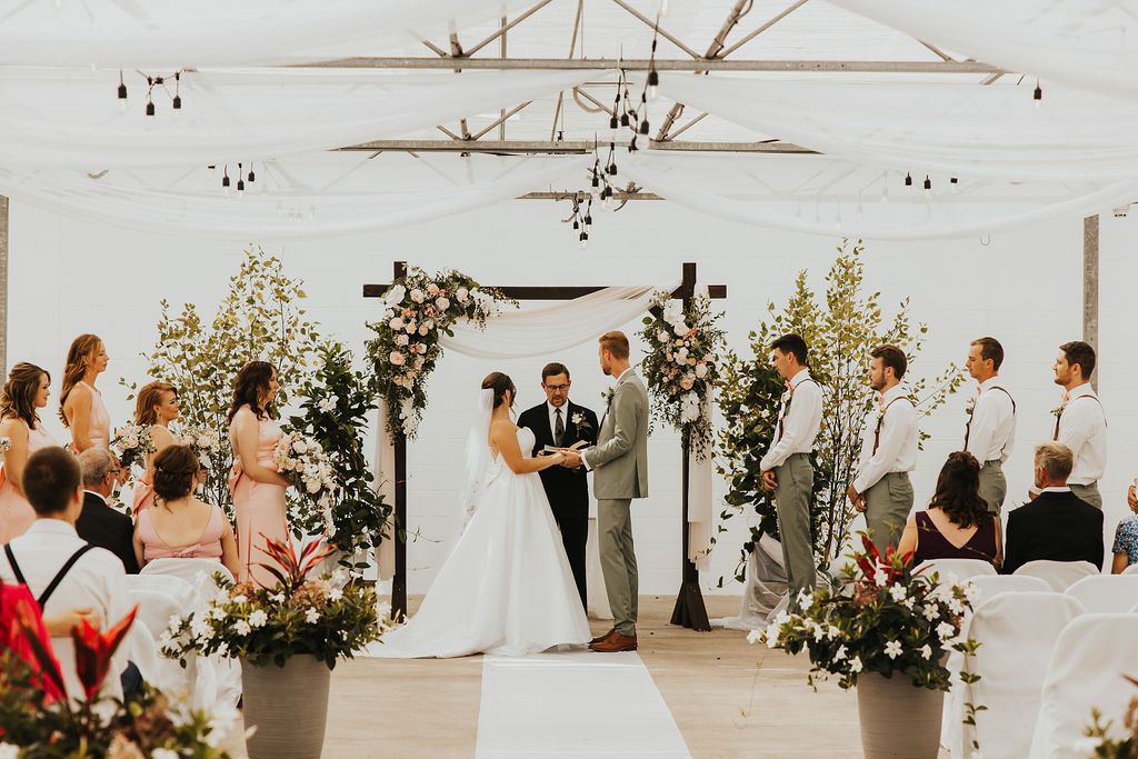 Ohio greenhouse wedding ceremony