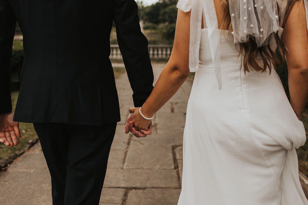 detail shot of engagement outfits